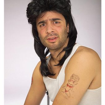 Mullet wig - black