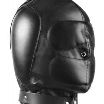 Padded Leather Hood Medium/Large Black