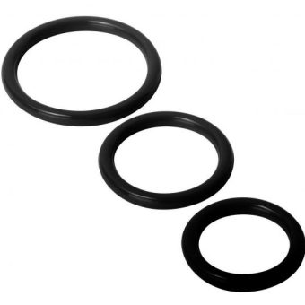 Trinity Silicone Cock Rings Black