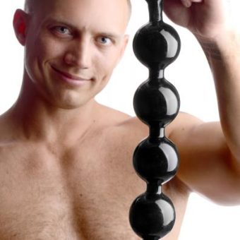 Black Baller Anal Beads - Bulk