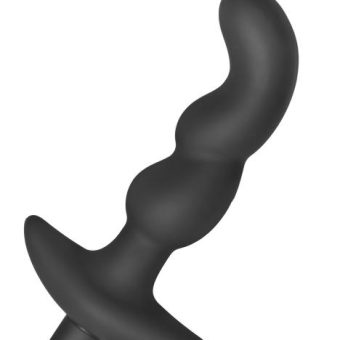 Onyx Vibrating Silicone Anal Plug Black