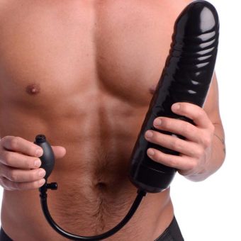 XXL Inflatable Dildo 12.5 inches Black