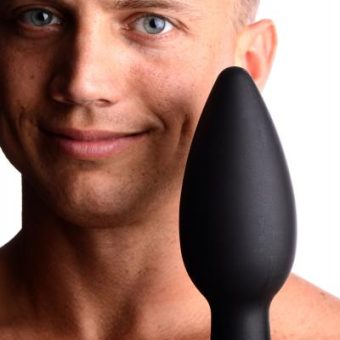 Colossus XXL Silicone Anal Suction Cup Plug Black
