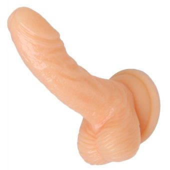 Silicone Curvy 4 Inches Realistic Suction Cup Mini Dildo Beige