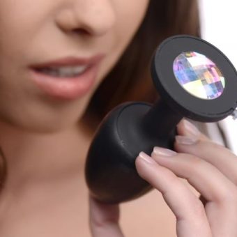 Paragon Gem Accented Vibrating Anal Plug Black