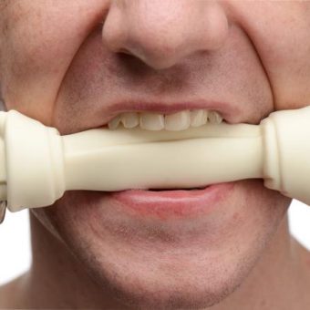 Silicone Dog Bone Gag White