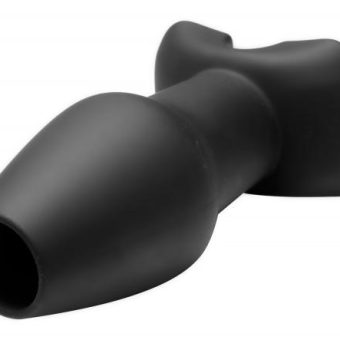 Invasion Hollow Silicone Anal Plug Large Black