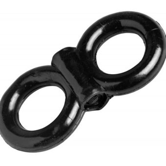 Vibrating Dual Cock Ring Black