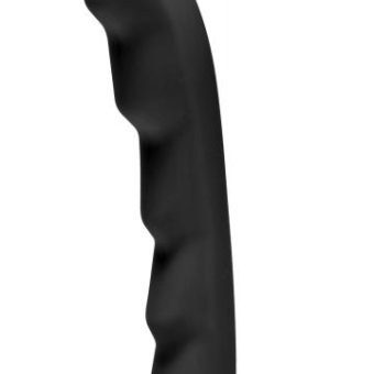 Strap U Ripples Silicone Strap On Harness Dildo Black