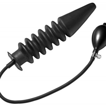 Accordion Inflatable XL Anal Plug Black