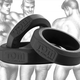 Tom Of Finland 3 Piece Silicone Cock Ring Set Black