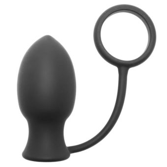 Bomber Vibrating Silicone Anal Plug With Cock Ring