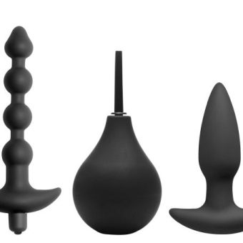 Prevision 4 Piece Silicone Anal Kit Black