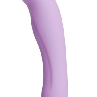 Royal Heart On Silicone Harness Dildo Purple