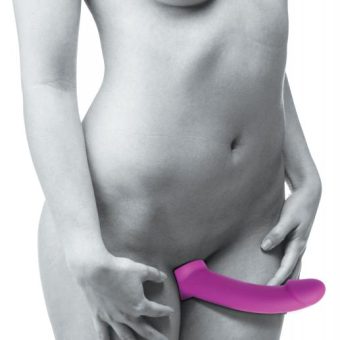 Strap U Vibrating Strapless Silicone Strap On Dildo Pink