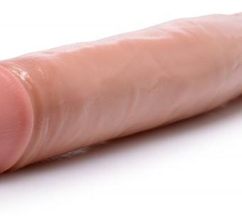 Realistic 17.5 Inches Double Dong Beige