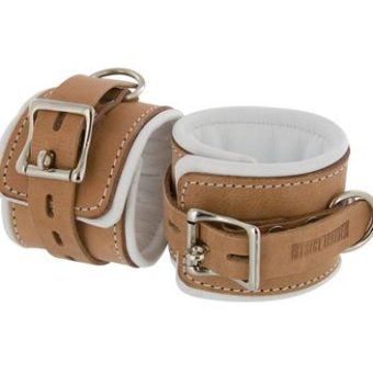 Leather Padded Hospital Style Restraints Brown Ankle