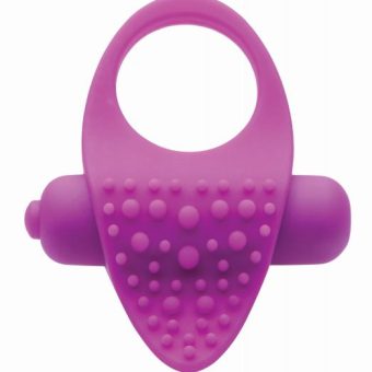 Versa Tingler Cock Ring, Finger Vibe Clit Stim Purple