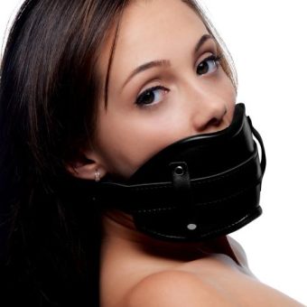Strict Cock Head Silicone Mouth Gag Black