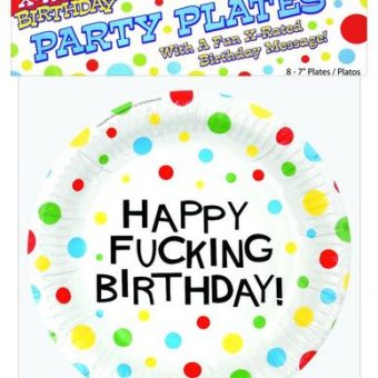 Happy fucking birthday 7in plates - 8 per pack