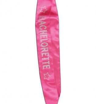 Bachelorette sash w/crystals - hot pink