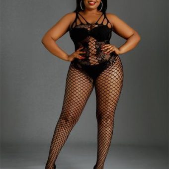 Moonlight Plus Model 04 Black Bodystocking