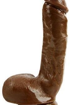 X5 Hard On Realistic Dildo Brown