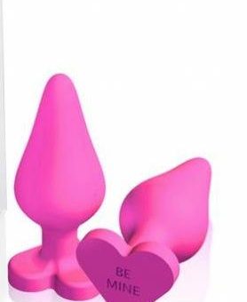Naughty Candy Hearts Pink Butt Plug