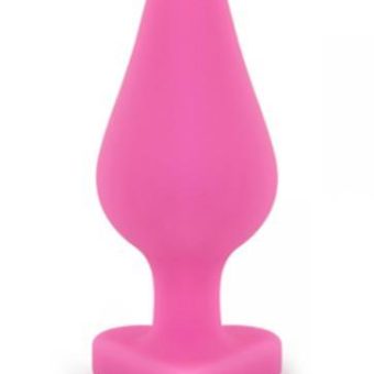 Naughtier Candy Heart Ride Me Pink Butt Plug