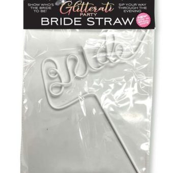 Glitterati Bride Straw White