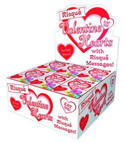 Risque Valentines Heart Candy 24 Piece Display 1.6oz Boxes