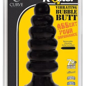 Rooster Bubble Butt Plug Black