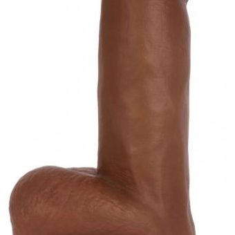 Jock Bareskin 6in Vibrating Latte Dildo W/ Balls