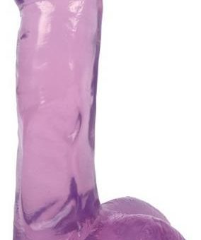 Lollicock 6 inches Slim Stick Dildo Balls Purple Grape Ice