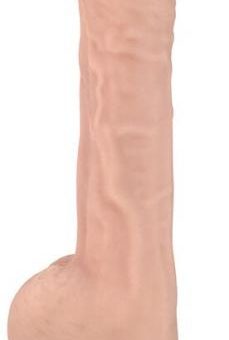 Fleshstixxx Silicone 9 inches Dildo with Balls Beige