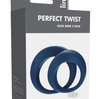 Linx Perfect Twist Cock Ring Set Blue Os