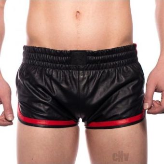 Prowler Red Leather Sport Shorts Red Xl