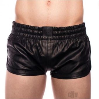 Prowler Red Leather Sport Shorts Blk Xs