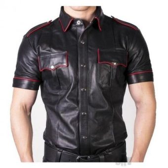 Prowler Red Slim Police Shirt Blk/rd Xxl
