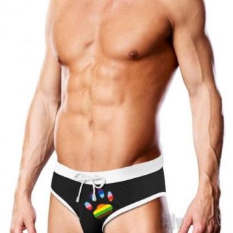 Prowler Swim Blk Oversize Paw Brief Sm