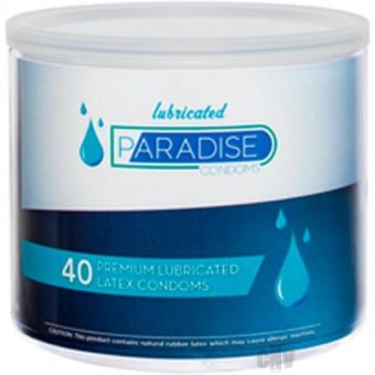 Paradise Lubricated Latex Condoms 40 Count Bowl