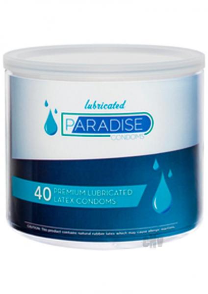 Paradise Lubricated Latex Condoms 40 Count Bowl