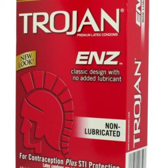 Trojan Enz Non-Lubricated Condoms - 12 Pack
