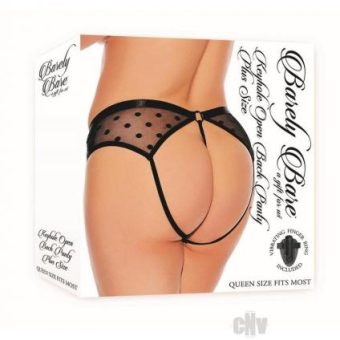Barely B Keyhole Open Back Panty Blk Pls