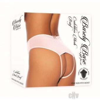 Barely B Crotchless Mesh Brief Os Peach