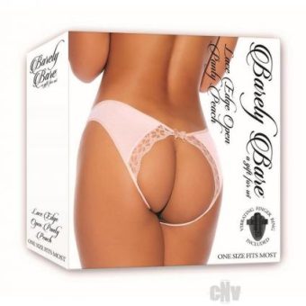 Barely B Lace Edge Open Panty Peach