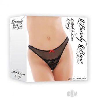Mesh And Lace Panty Black