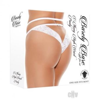 Barely B V Thong High Waist White