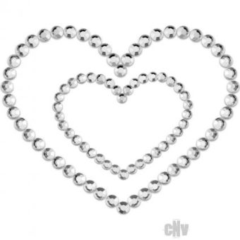Mimi Heart Rhinestone Silver Pasties