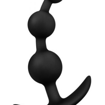 Luxe Be Me 3 Black Silicone Anal Beads